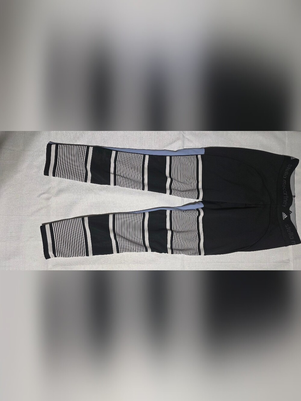 Adidas by Stella McCartney Climalite Striped Leggings Ankle Zip Size S